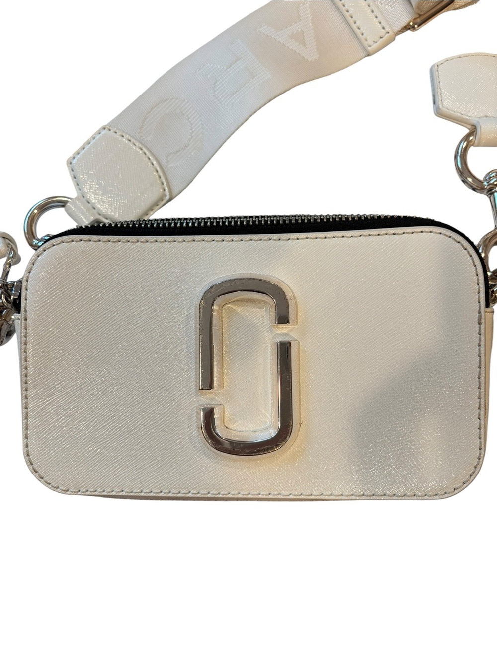 Marc Jacobs White Snapshot Camera Crossbody with Double-J Logo